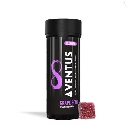 Ever Leaf Dispensary 15,000mg AVENTUS8 GUMMIES GRAPE SODA DELTA 9 + THC-A + NANO THC-P LIVE RESIN EXOTIC BLEND