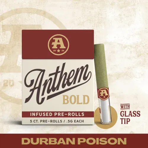 Anthem Durban Poison.5g infused Preroll 5pk