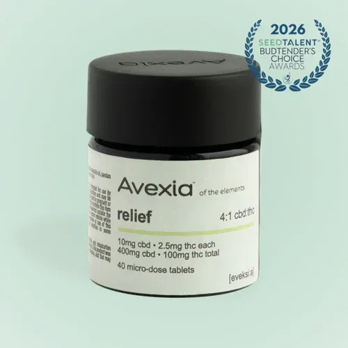 Avexia Relief 4:1 CBD:THC Tablets