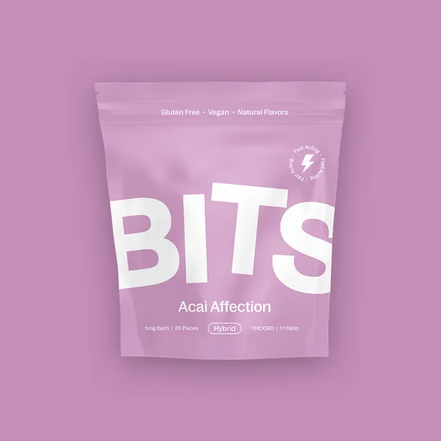 BITS Acai Affection 5mg ea | 20-Pack | 1:1 THC:CBD Fast-Acting Ratioed Gummies