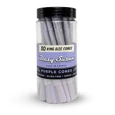Blazy Susan papers Blazy Susan Purple King Size Cones Jar of 50