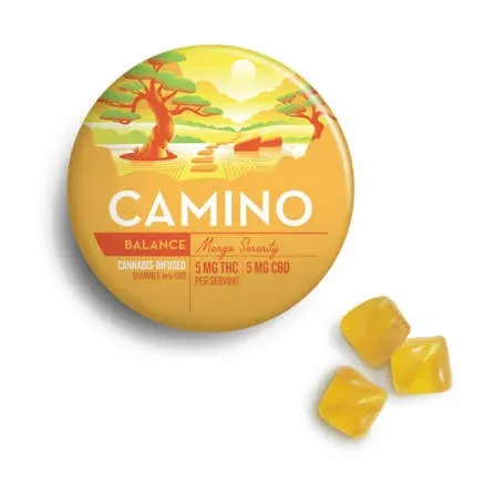 Camino Balance Mango Serenity 1:1 THC:CBD Gummies