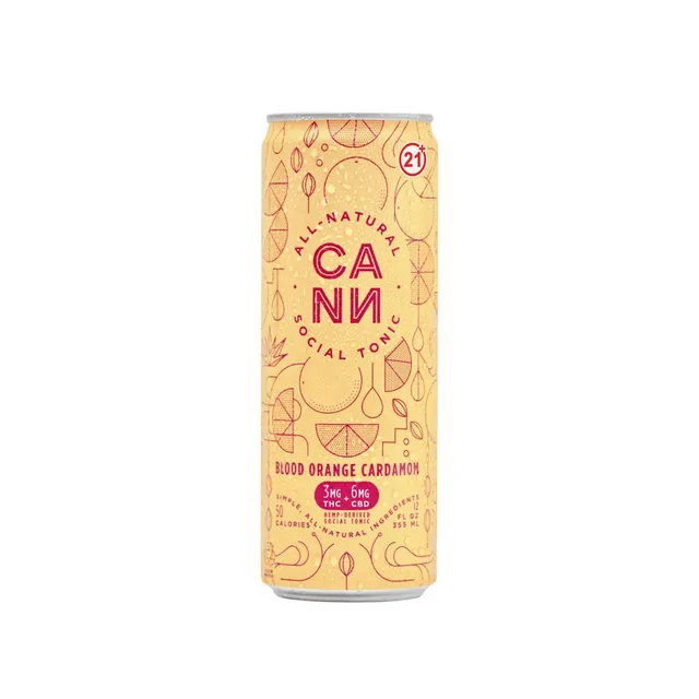 Cann Blood Orange Cardamom 3mg | 1:2 THC:CBD Ratioed Seltzer