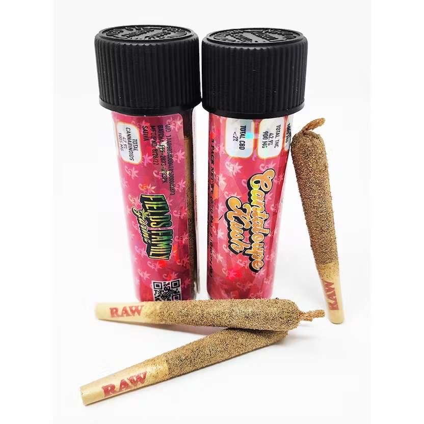 Ever Leaf Dispensary Cantaloupe Kush Diamond & Kief Infused Pre-Rolls 3 Pack