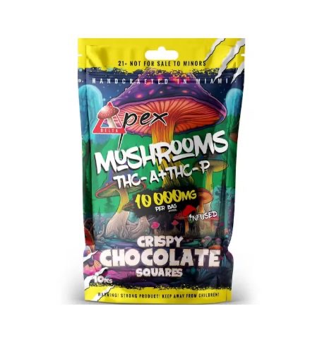 Ever Leaf Dispensary Crispy Chocolate Squares Mushroom THC-A + THC-P 10,000 mg