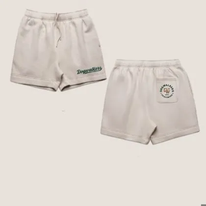 Dogwalkers Sweat Shorts Embroided Logo - Cream [XL]