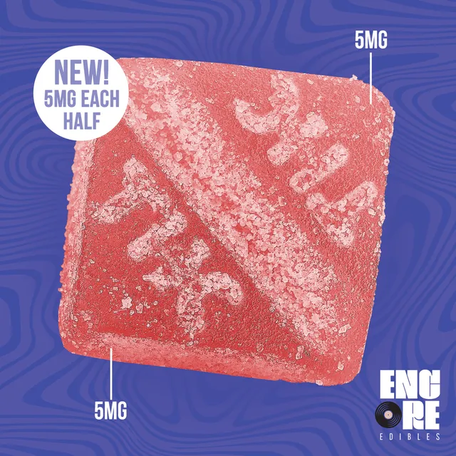 Encore Edibles Pomegranate Punch 10mg ea | 10-Pack | 2:1 THC:CBN Ratioed Gummies