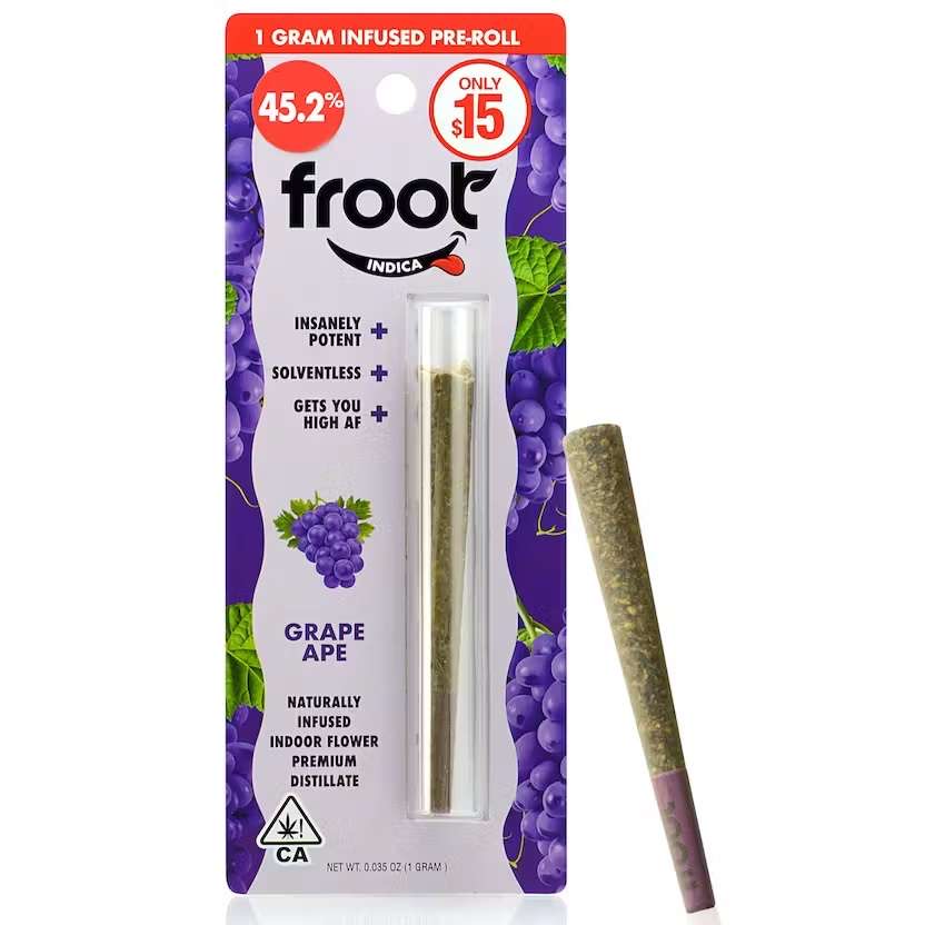 Ever Leaf Dispensary Froot Grape Ape Infused 1-gram Pre-roll