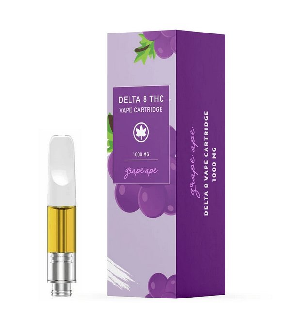 Ever Leaf Dispensary Grape Ape Delta 8 THC Vape Cartridge
