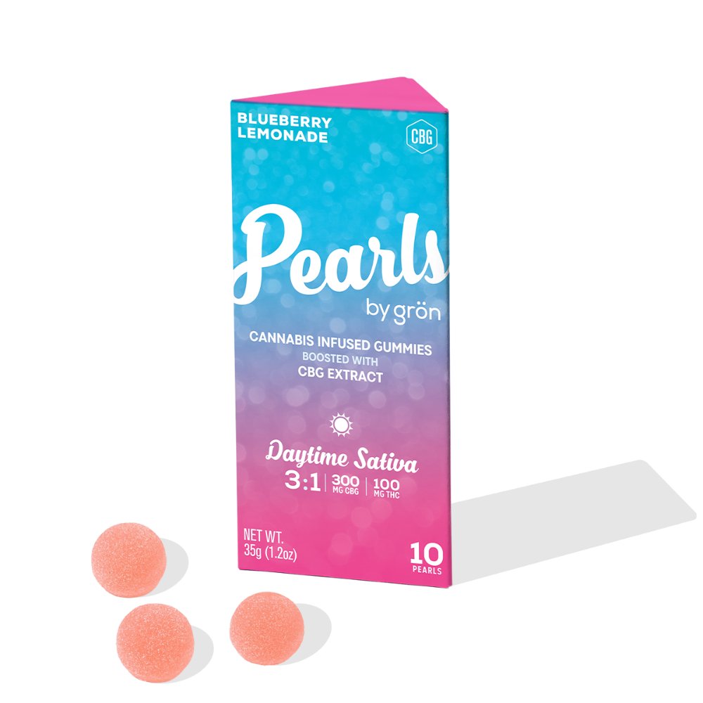 Grön 3:1 Blueberry Lemonade Pearls - Daytime Sativa (300mg CBG / 100mg THC)