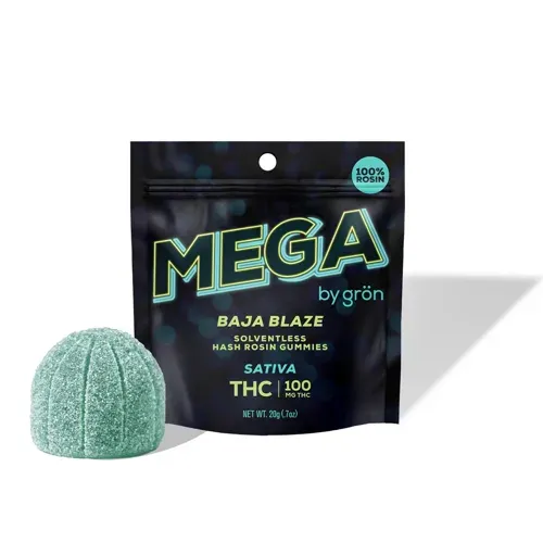 Grön Gron Baja Blaze Solventless Hash Rosin Mega Pearl