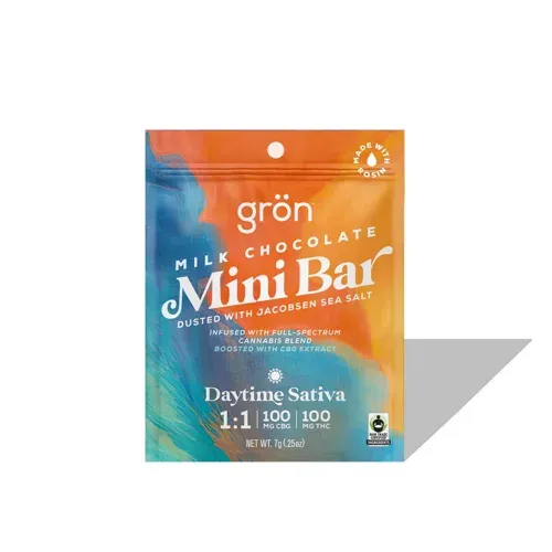 Grön Gron Milk Chocolate 1:1 THC:CBG Mini Bar