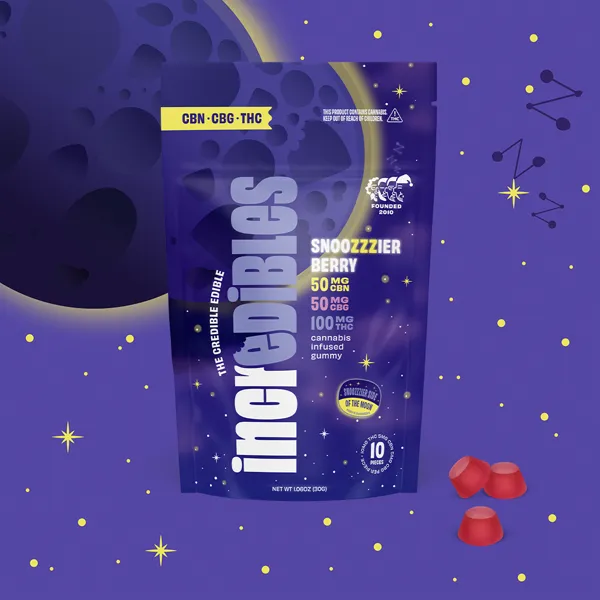 incredibles 2:1:1 Snoozzzierberry + CBN + CBG [10pk] (100mg THC/50mg CBN/50mg CBG)