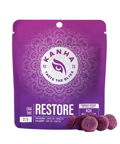 KANHA Restore 2:1 CBG:THC Gummies