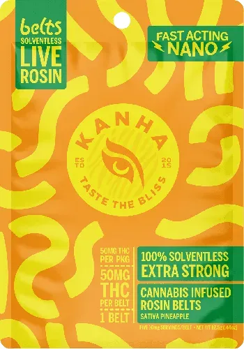 KANHA Sour Pineapple Sativa 50mg Solventless Rosin Belt
