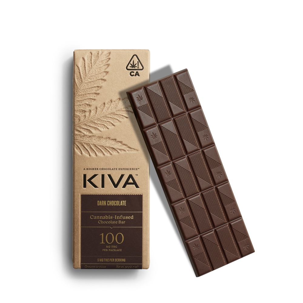 KIVA Dark Chocolate (100mg THC)