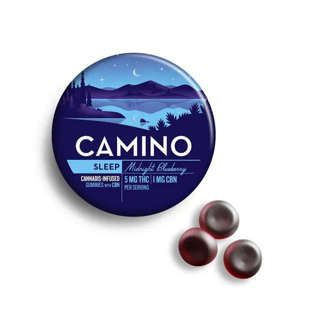 KIVA Midnight Blueberry 5mg ea | 20-Pack | 5:1 THC:CBN Ratioed Gummies