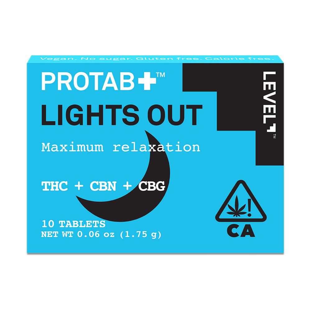 LEVEL PROTAB+ LIGHTS OUT [10pk] (200mg D9 THC/50mg CBN/50mg D8 THC/20mg THCa/20mg CBG)