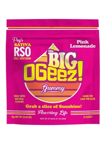 OGeez! OGeez BIG Pink Lemonade RSO Gummy