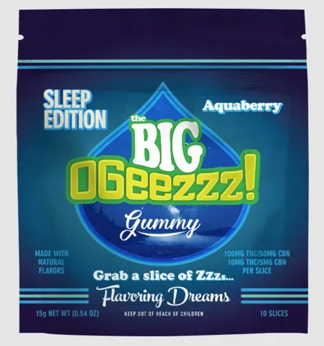 OGeez! OGeez BIG Sleep Edition Aquaberry 2:1 THC:CBN Gummy