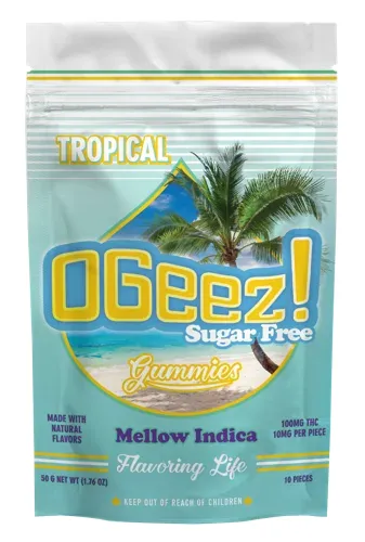 OGeez! OGeez Sugar Free Tropical Indica Gummies