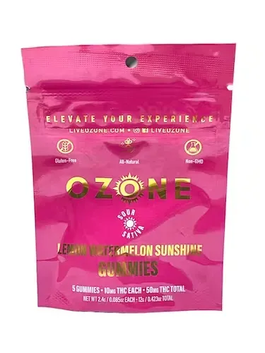 Ozone Sour Pineapple Mango 50mg Gummies