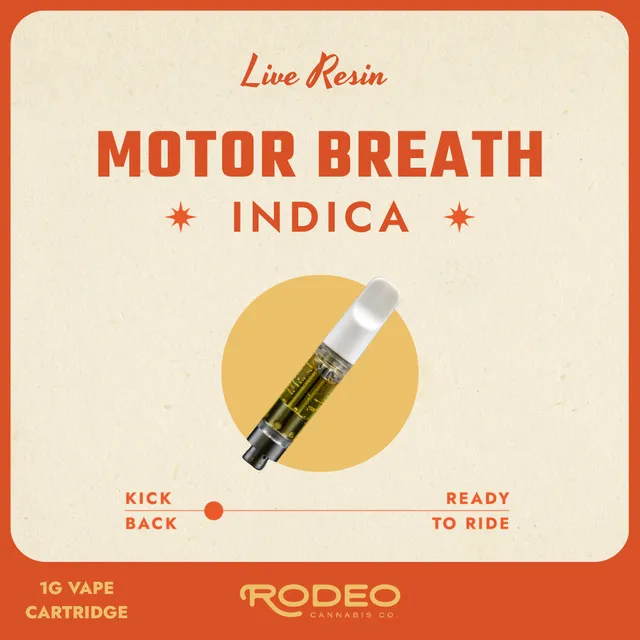Rodeo Cannabis Motor Breath 1g Live Resin Cartridge