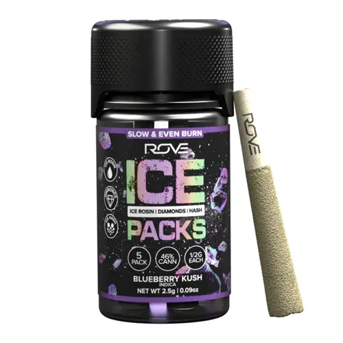 Rove Ice Packs Blueberry Kush.5g Infused Preroll 5pk