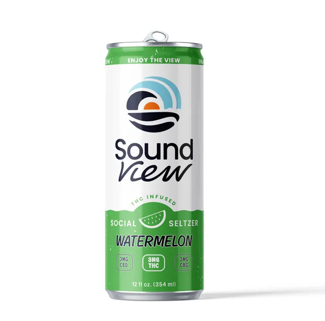 SoundView Watermelon 3mg | 1:1:1 THC:CBD: Ratioed Seltzer