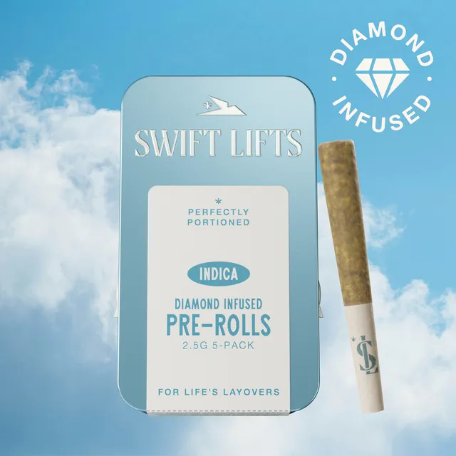 Swift Lifts Gush Mintz 0.5g ea | 5-Pack Diamond Infused Pre-Roll Pack
