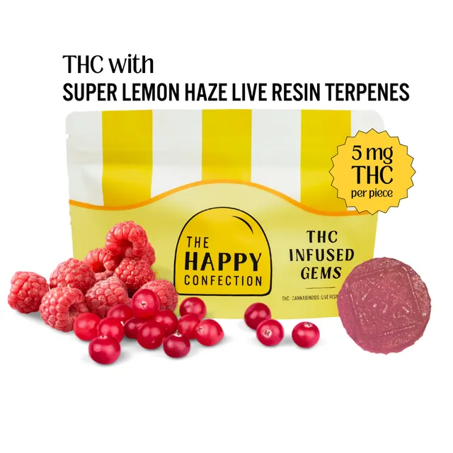 The Happy Confection Crushin' It Cran-Raspberry 5mg ea | 20-Pack Gummies
