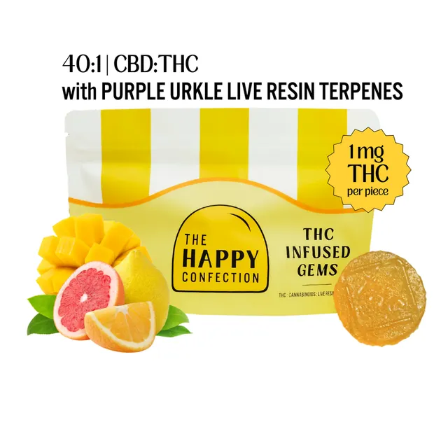 The Happy Confection Peaceful Paradise 1mg ea | 20-Pack | 1:40 THC:CBD Ratioed Gummies