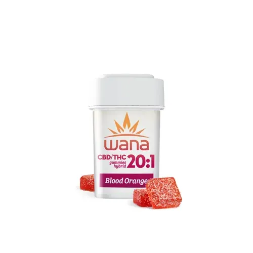 Wana Sour Blood Orange 20:1 THC:CBD Gummies