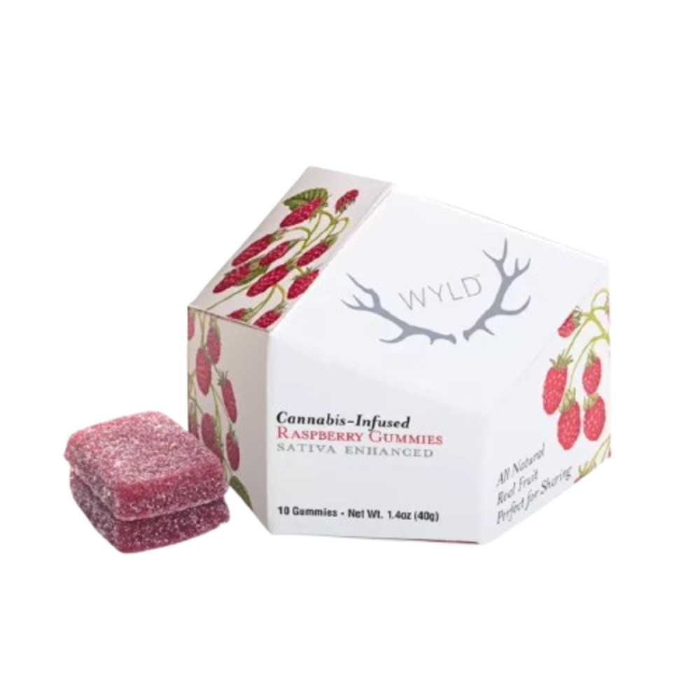 WYLD Raspberry Sativa Enhanced Gummies (100mg THC)