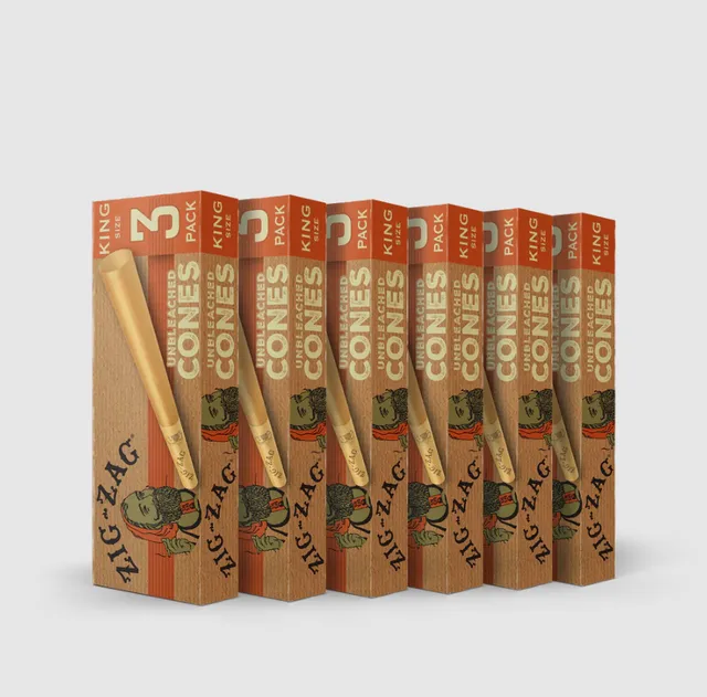 Zig Zag Unbleached King Size Each Cones