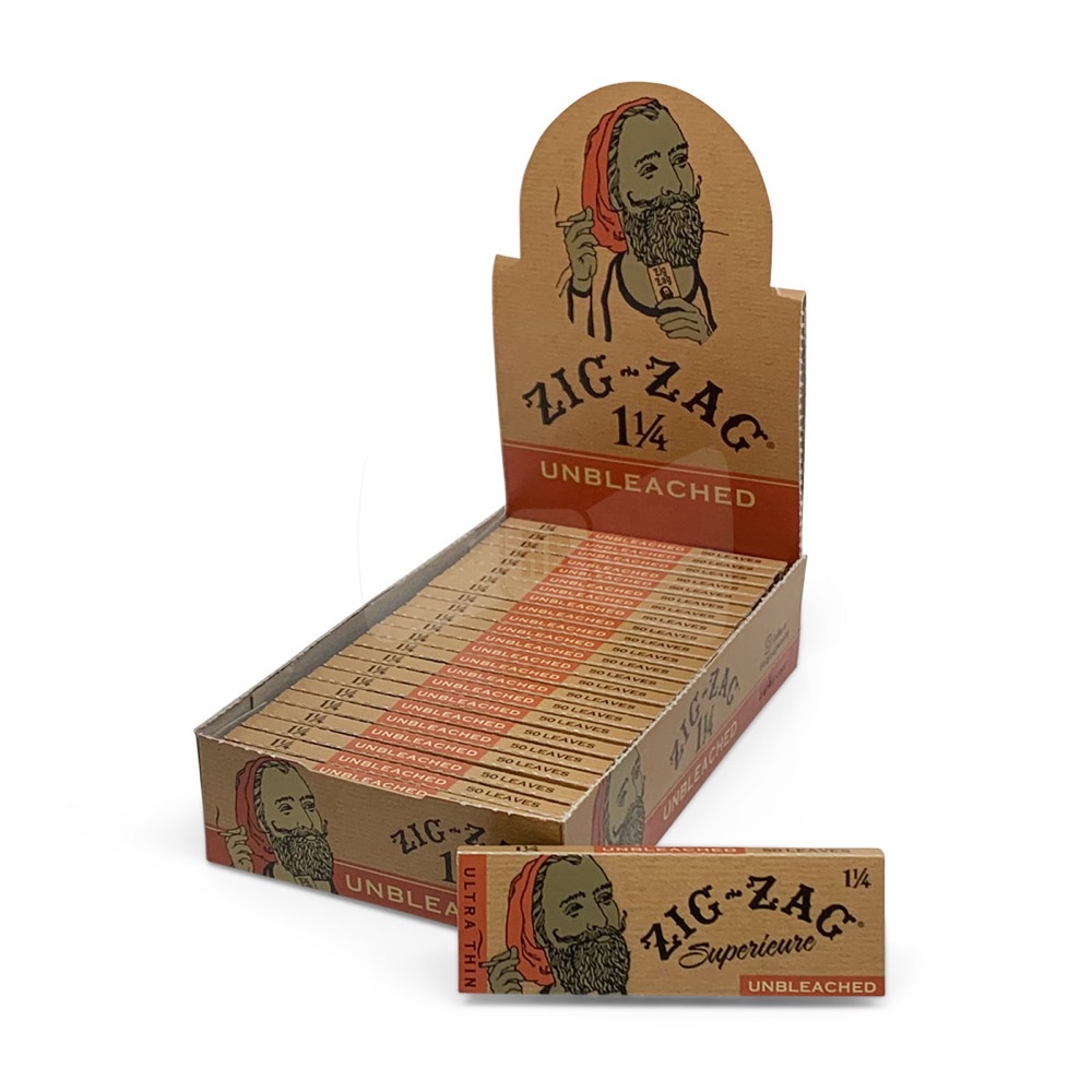 Zig-Zag Unbleached Ultra Thin Rolling Papers - 1 1/4