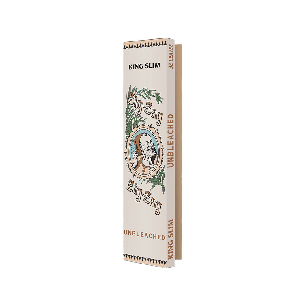 Zig-Zag Unbleached Ultra Thin Rolling Papers - King Slim (108mm)